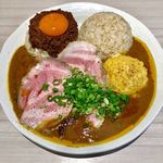 吉田カレー  - ミックス大・ルー増量・豚・キーマ・ポテトサラダ（限定）・ローストポークダブル（限定）
