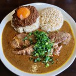 吉田カレー  - ミックス大・ルー増量・豚・キーマ