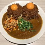 吉田カレー  - ミックス大・ルー増量・キーマダブル・アチャール