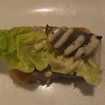 レストラン ナガタケ - 冷たいオードブル（トマトのムース、サーモン、鴨のパテ）