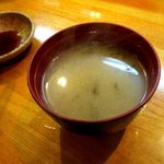 市原江戸銀 - ２杯目はアオサの味噌汁に！