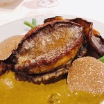 北島亭 - 2018.7.  房州産 あわびのムニエル 肝バターソース