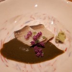 鮨　Shizuku - 四時間かけて柔らかくなったアワビ❤ソースは肝とウニが混ざってるらしい！