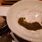 鮨　Shizuku - 肝ソースの残りをシャリに混ぜて❤