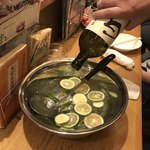 酒喰処 かぼす - お酒を投入〜