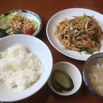 中国料理 龍薫 - Aセット 黒椒肉絲  850円