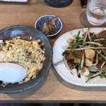 麺屋 椿丸 - 半炒飯と限定のレバニラ炒め