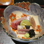 日本料理 晴山 - 30年9月　お造り　鰹、鮃
