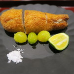 日本料理 晴山 - 30年9月　鮎すり身フライ、銀杏