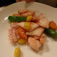 中国料理 満楼日園 - 海老と烏賊の紅麹