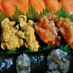 すし江戸 - ウニ＆紅親子