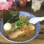 葫 - 醤油ラーメン、半熟卵トッピング