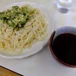 うどん屋 - 料理写真:もりうどん、天ぷら１個（春菊）