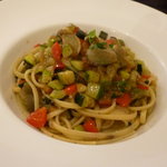 ＜2011年8月＞白浜産サザエとスッキーニ、パプリカのリングィーネ