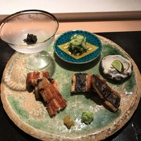 うなぎ時任 - 天然うなぎ塩焼き　キャビア添え