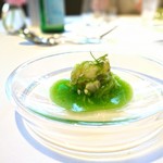 ウシマル - 蛤とキンシウリ ニラのソース