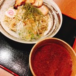 つじ製麺所 - 豚バラつけそば(辛口)¥850