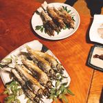 やまめ庵 - 手前が鮎で奥が山女(^^)