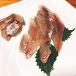 やまめ庵 - 鮎の刺身(^^)