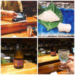 鮨匠 のむら - 目一鯛の説明をしてくれてる大将と合わせてくれた日本酒(^^)