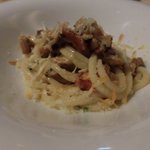 PRIMO - ピチ・ブレス鶏のラグービアンコ　ジロール茸　燻製プロヴォローネチーズ（2018.8-2）