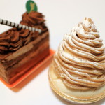 patisserie Amitie - 料理写真:モンブラン、チョコレートケーキ