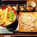 くるみ庵 - 五種盛り天丼セット