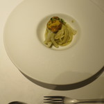 リストランテ サクラ - 小川商店の雲丹とアカイカ、万願寺とうがらしのフェデリーニ