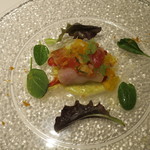 リストランテ サクラ - カジキマグロ　パプリカと長ネギ　ウイキョウのクレマ