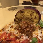 饗 くろ喜 - 肉味噌とベイクドスイートポテト