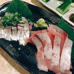 焼き鳥 てつ屋 - 鯵刺とカンパチ刺