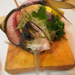 庄ちゃん寿司 - 活け鯵 お造り