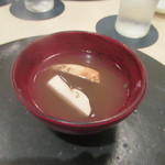 食堂セゾンドール - 大分鱧と梅コンソメ松茸の香り