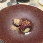 食堂セゾンドール - ラカン産鳩ロースト長茄子ピュレ松の実