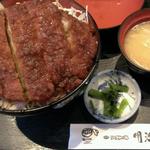 明治亭 駒ヶ根本店 - 信州ロースソースかつ丼  1447円
                                    (漬物･味噌汁付き)