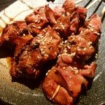 伊酒や 春木屋 - 鶏白レバー串180円　濃厚で絶妙な火入れです♬