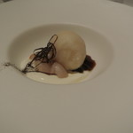 リストランテ カノフィーロ - ライチのソルベとフロマージュブラン　黒糖のジェラティーナ