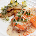 ビストロ アオキ - ある日のコンビネーションランチ（ライスorパンつきでライスを選択）