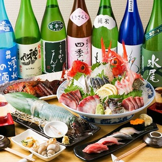 Comes with the store's signature live squid ◇ Banquet courses are available at just the cost price!