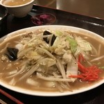 六明閣 - 焼きラーメン定食¥800