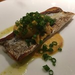 花小町 - イルカの来る天草の五和産雲丹と大矢野産太刀魚をさらにウニのソースで