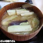 喜代藤 - ナスとミョウガの味噌汁