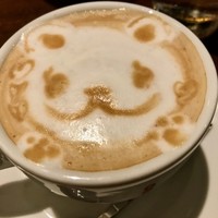 オステリア・オリエーラ - まなちゃん作のくまさんカプチーノとも今回でおわかれ（涙）