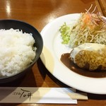 洋食軒石井 - チーズハンバーグ定食 ライス大盛(^^)(笑)