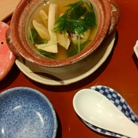 京懐石 美濃吉 横浜ランドマークプラザ店 - ＊中秋 椀替り｢小鍋仕立 松茸 鱧｣