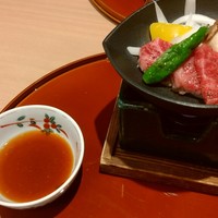 京懐石 美濃吉 横浜ランドマークプラザ店 - 中秋 主菜｢黒毛和牛陶板焼｣