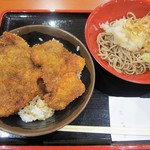 軍鶏屋 おかめ - ソースカツ丼セット