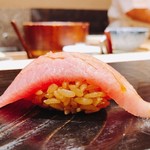 鮨 とかみ - 2018.8.  北海道噴火湾産 カマ下の下