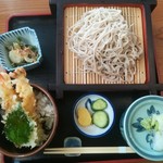 Soba Hiro - 小天丼とザル蕎麦セット