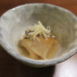 蕎味 櫂 - 30年9月　焼き茄子、地鮑